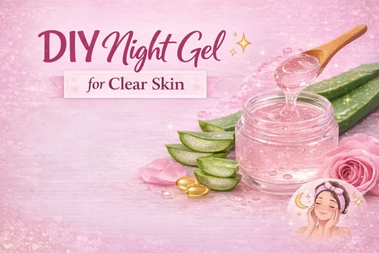 DIY Aloe Vera  Rose Water Night Gel for Clear Glowing Skin