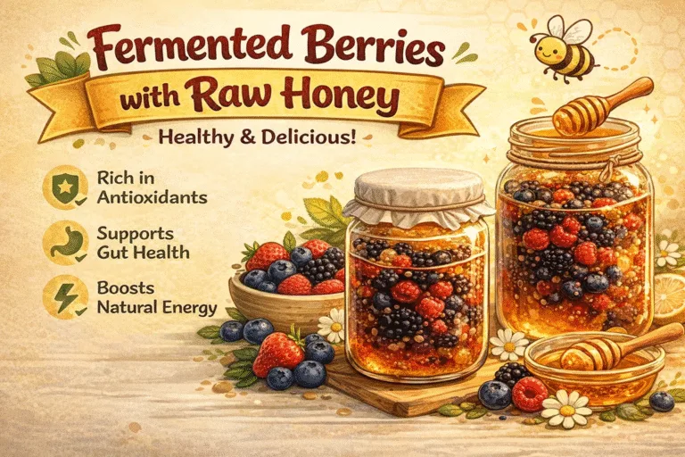 Easy 2-Ingredient Honey Fermented Berries Recipe for Gut Health and Glowing Skin