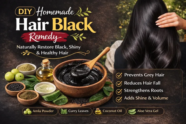 How to Restore Black Shiny Hair Naturally  DIY Grey Hair Remedy with Amla  Henna