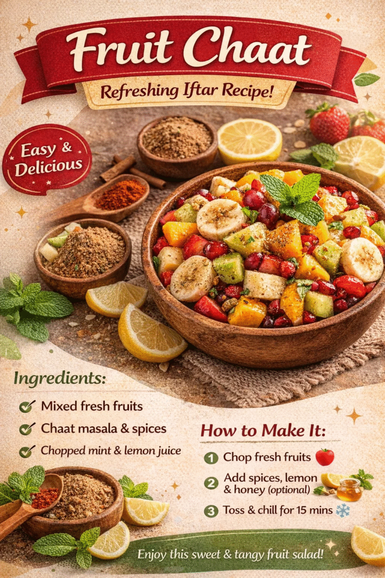 Healthy Fruit Chaat Recipe – Spicy Mixed Fruit Salad for Iftar  Ramadan Treats