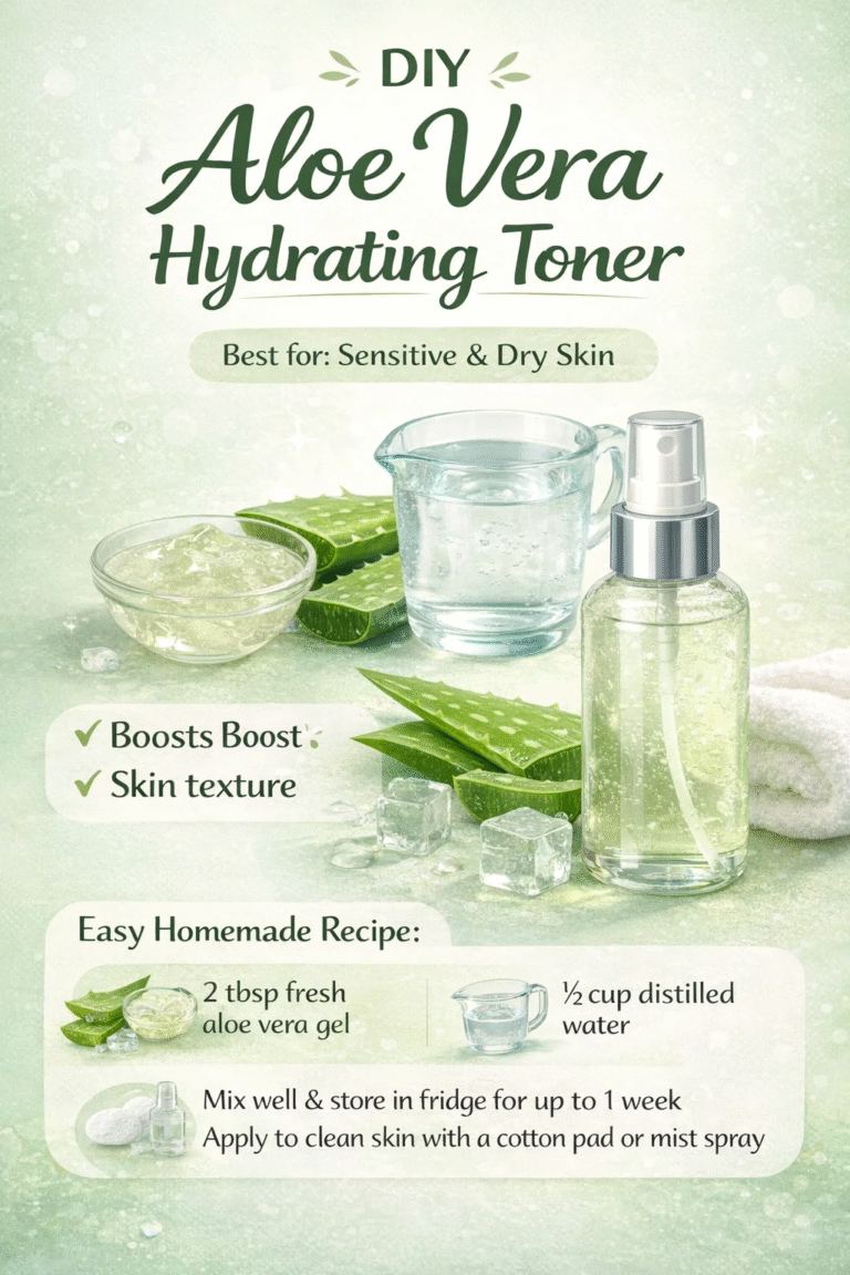 DIY Fresh Aloe Vera Hydrating Toner for Sensitive  Dry Skin  Natural Skincare Recipe