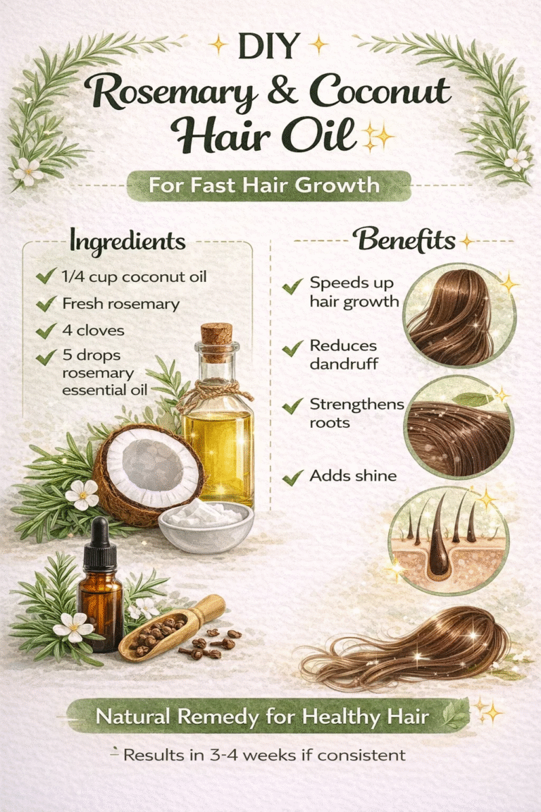 DIY Rosemary  Coconut Hair Oil for Fast Hair Growth  Natural Hair Loss Home Remedy