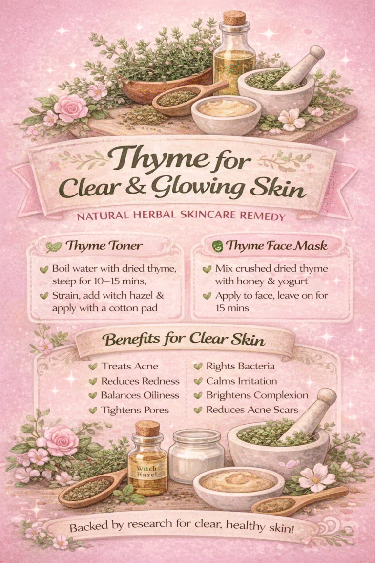 Thyme for Clear Skin  Natural Acne Remedy  DIY Herbal Face Mask Mask DIY