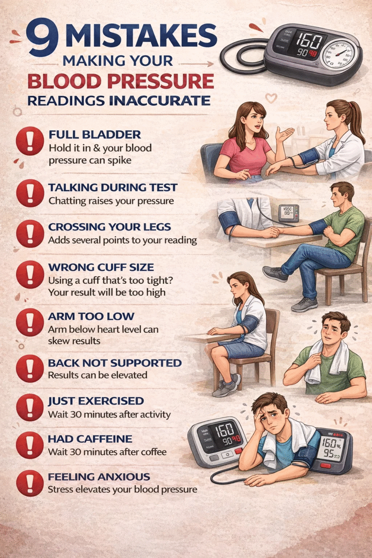 10 Common Mistakes That Give Falsely High Blood Pressure Readings