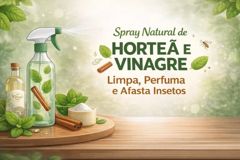 Spray de Hortelã e Vinagre Limpador Multiuso Natural e Repelente de Insetos Caseiro