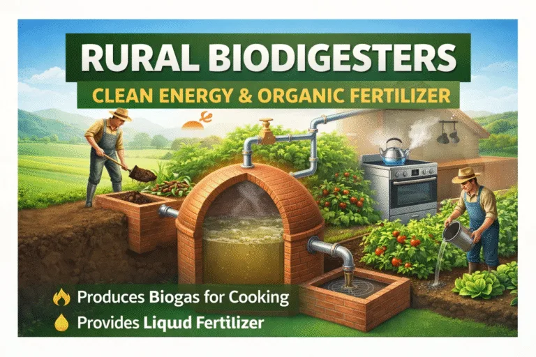 How to Build a Rural Biodigester for Clean Biogas Energy and Liquid Organic Fertilizer