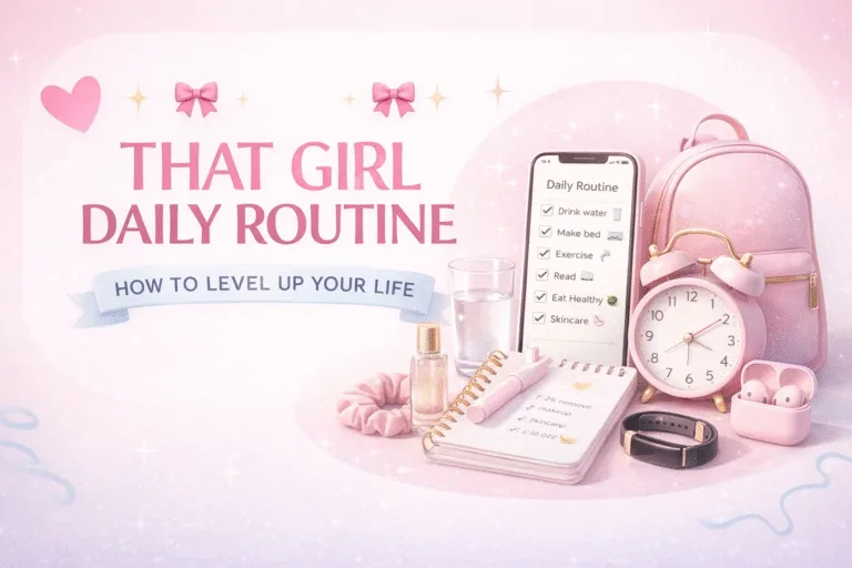 Ultimate Aesthetic That Girl Daily Routine  Healthy School Habit Checklist  Self Care Glow Up