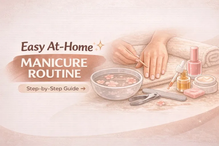 At-Home Easy Manicure Routine for Healthy Nails  Minimal Products DIY Nail Care Guide