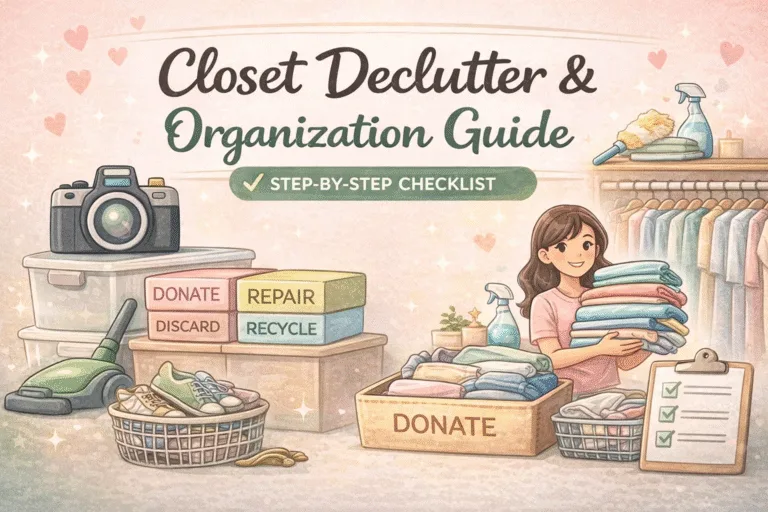 How to Declutter  Organize Your Closet A Step-by-Step Checklist for a Tidy Wardrobe