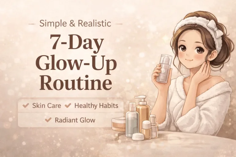 7-Day Glow Up Routine Guide  Simple Self-Care  Skincare Tips for a Natural Glow