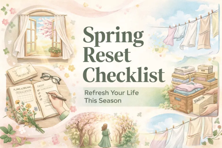 Spring Reset Checklist 9 Aesthetic Rituals for a Fresh Start 

Would you like me to generate the Pinterest description or the WordPress blog content for this image next