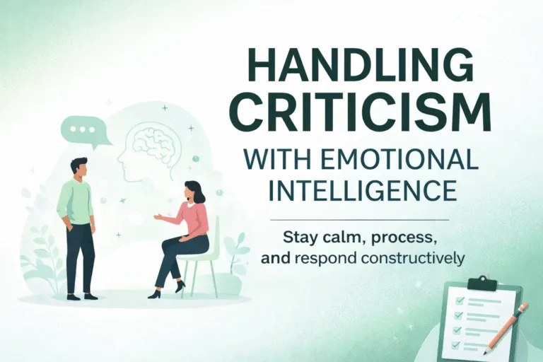 How to Handle Criticism with Emotional Intelligence 7 Tips for Leadership  Personal Growth