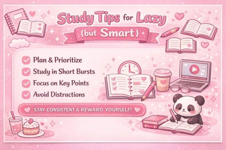 Smart Study Hacks for Lazy Students Productivity Tips  Study Motivation for Better Grades