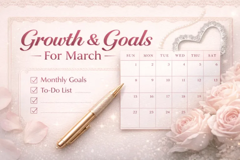 March 2026 Calendar Printable  Aesthetic Pink Monthly Planner  Habit Tracker Stationery