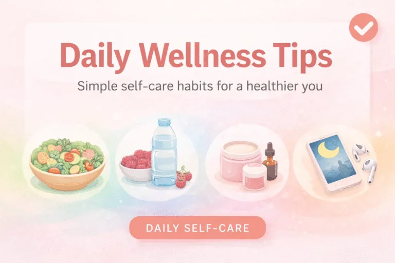 Daily Wellness Routine  Self-Care Tips Healthy Habits for a Balanced Lifestyle Checklist