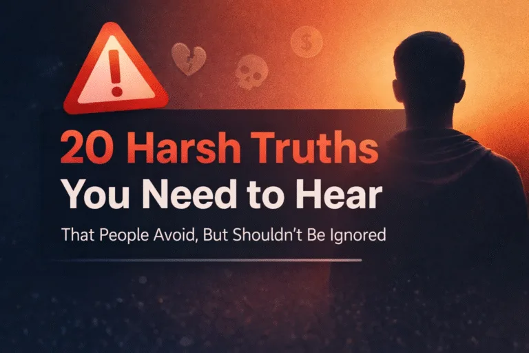 20 Harsh Truths About Life You Need to Hear to Change Your Reality