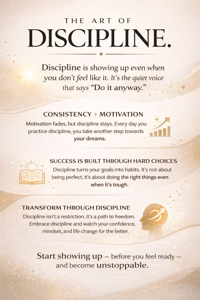 The Art of Discipline How to Stay Consistent, Build Habits, and Achieve Your Goals