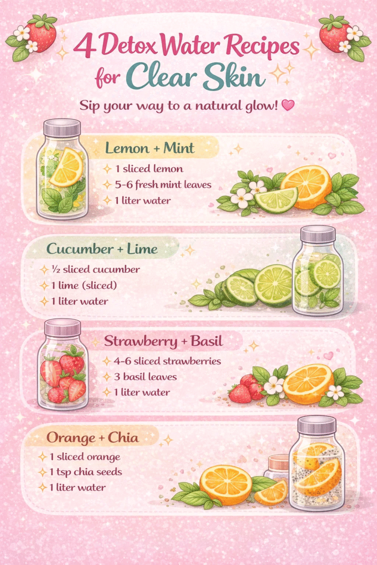 4 DIY Detox Water Recipes for Clear Skin  Glow Lemon, Cucumber  Fruit Infusions