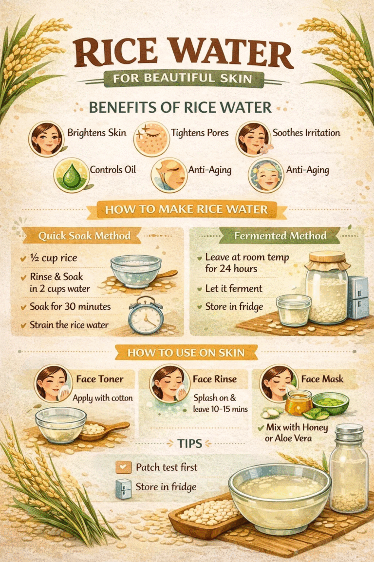 How to Make Rice Water for Skin DIY Natural Skincare  Face Toner Guide