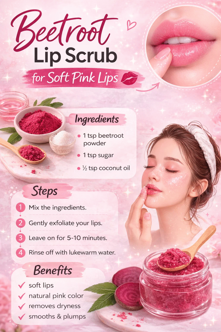 DIY Beetroot Lip Scrub for Soft  Pink Lips  Natural Exfoliating Lip Care Tutorial