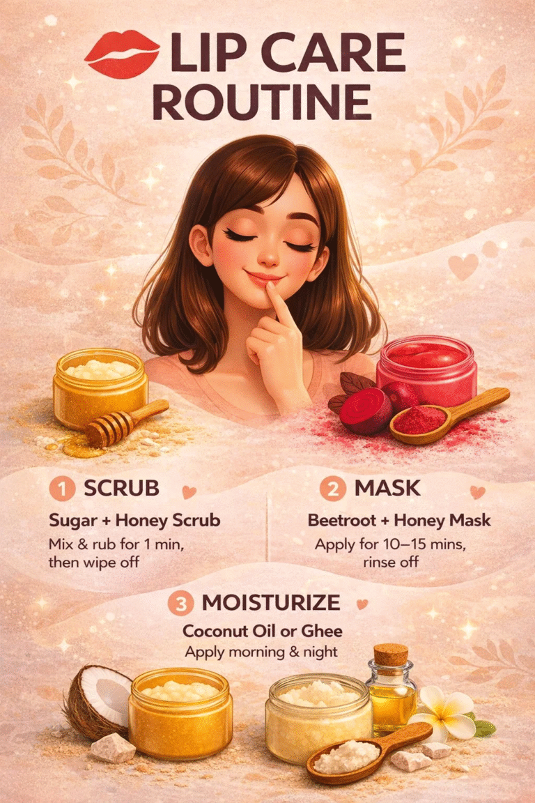 DIY Lip Care Routine for Soft Pink Lips Natural Scrub, Mask  Moisturizer Home Remedies