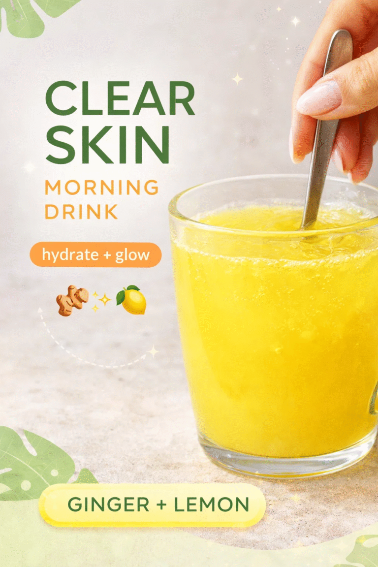 Lemon Ginger Morning Drink for Clear Skin  Glowing Complexion