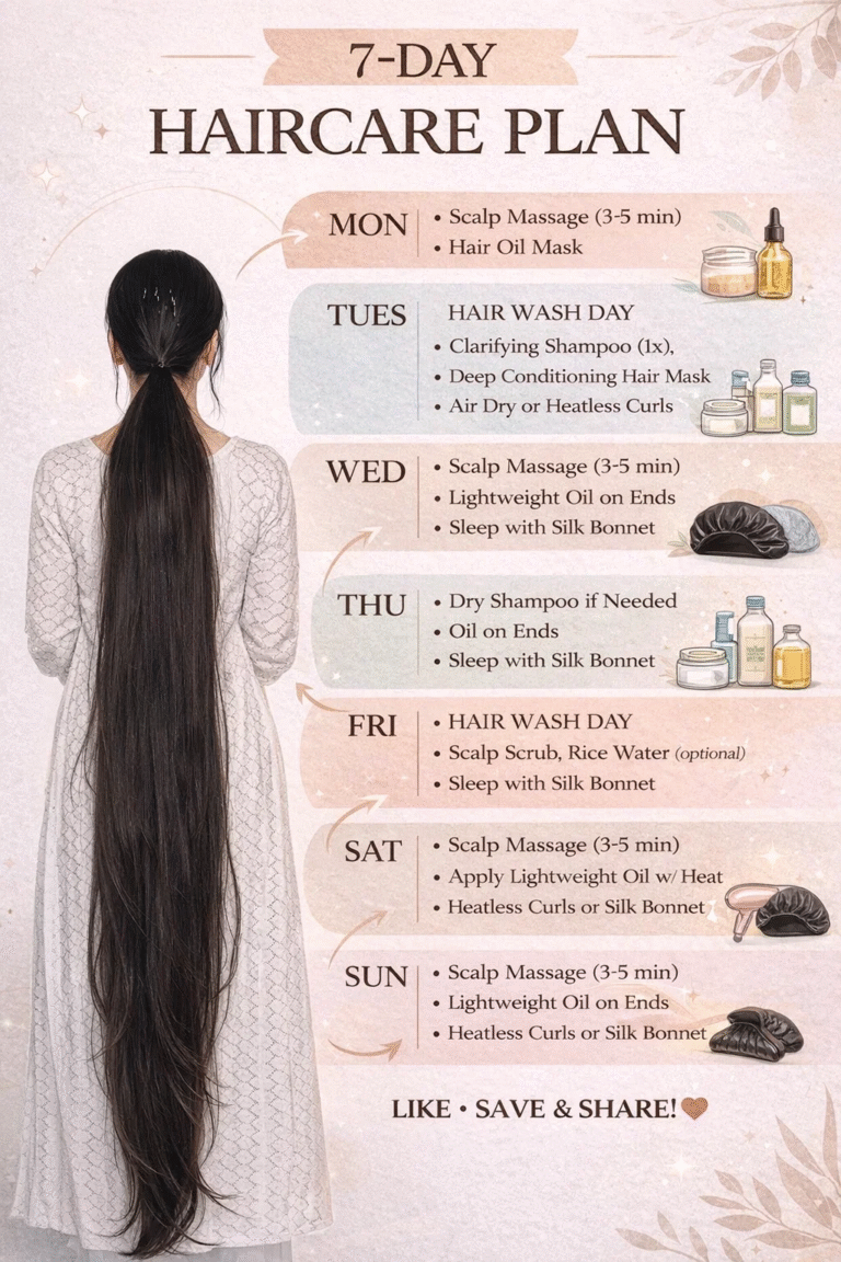 Weekly Haircare Routine for Long Hair Growth  Scalp Care Guide