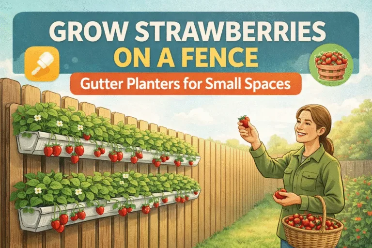 DIY Strawberry Gutter Garden How to Grow 30 Plants on a Fence with Zero Ground Space