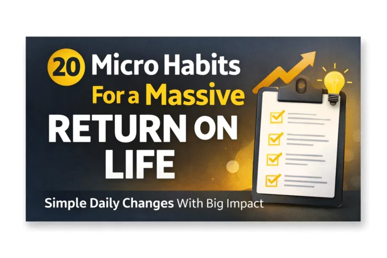 20 Micro Habits for a Massive Return on Life Simple Daily Tips for Health and Happiness