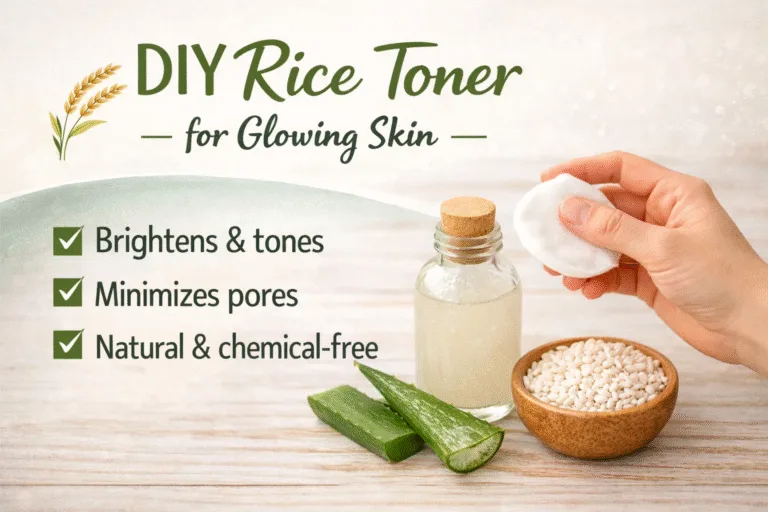 DIY Rice Toner for Glowing Skin Easy Homemade Skincare Recipe with Aloe Vera