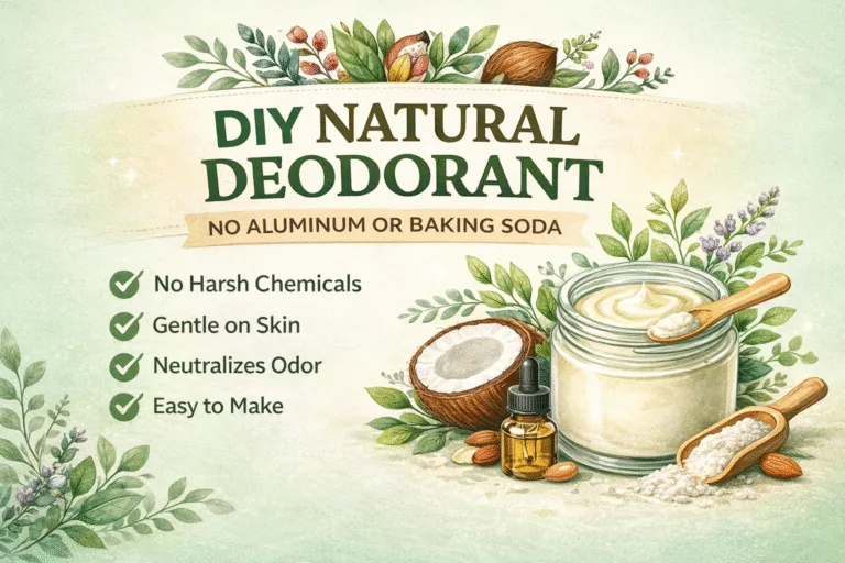 DIY Natural Deodorant Recipe No Aluminum or Baking Soda Gentle Paste for Sensitive Skin