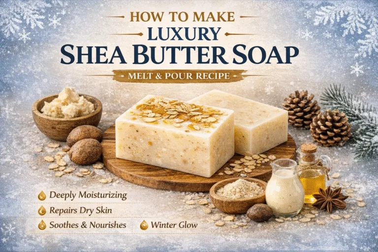 DIY Luxury Shea Butter Winter Soap Melt  Pour Recipe for Dry Skin  Easy Soap Making Tutorial