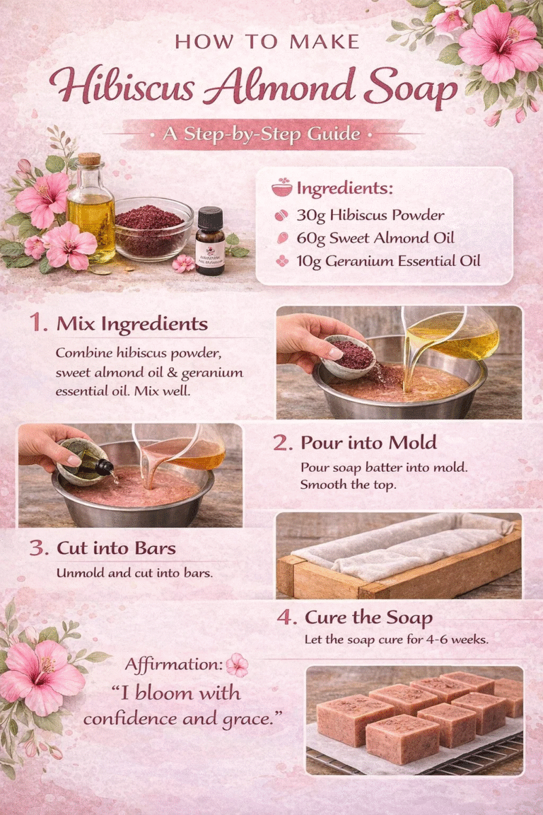 DIY Hibiscus Almond Soap Recipe  Easy Step-by-Step Natural Homemade Soap Making Guide