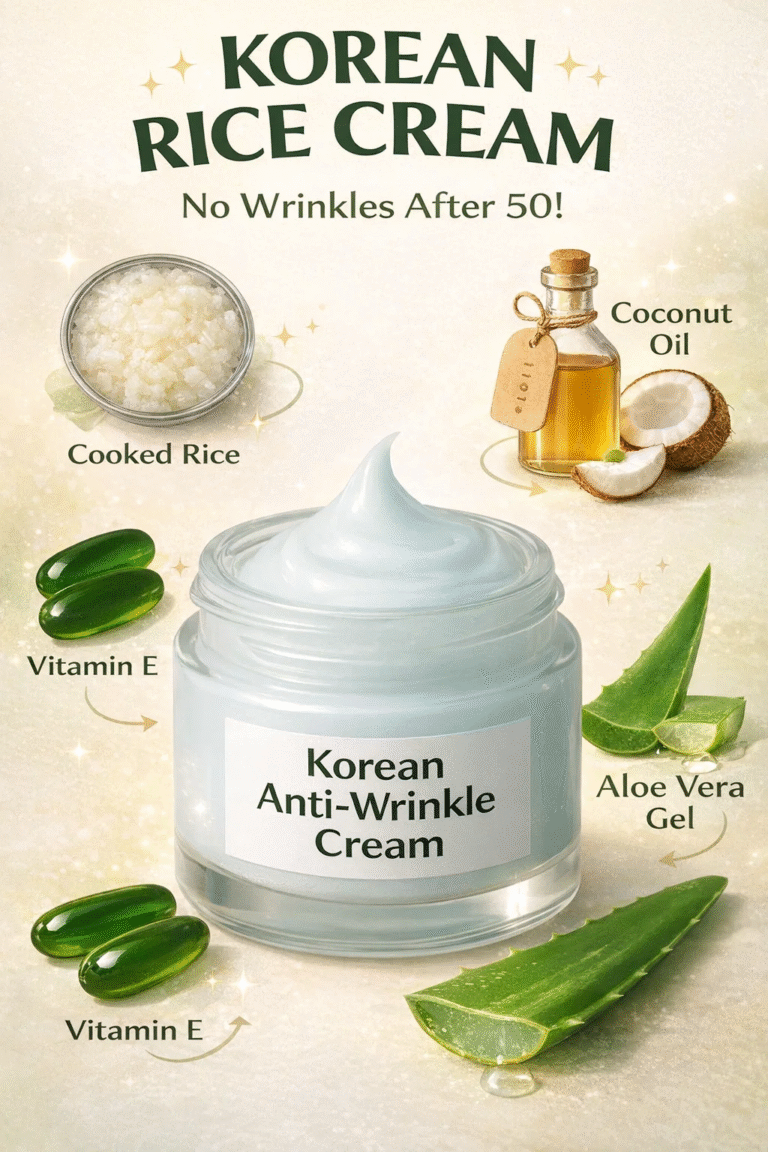 DIY Korean Rice Cream for Glass Skin  Anti-Aging No Wrinkles After 50