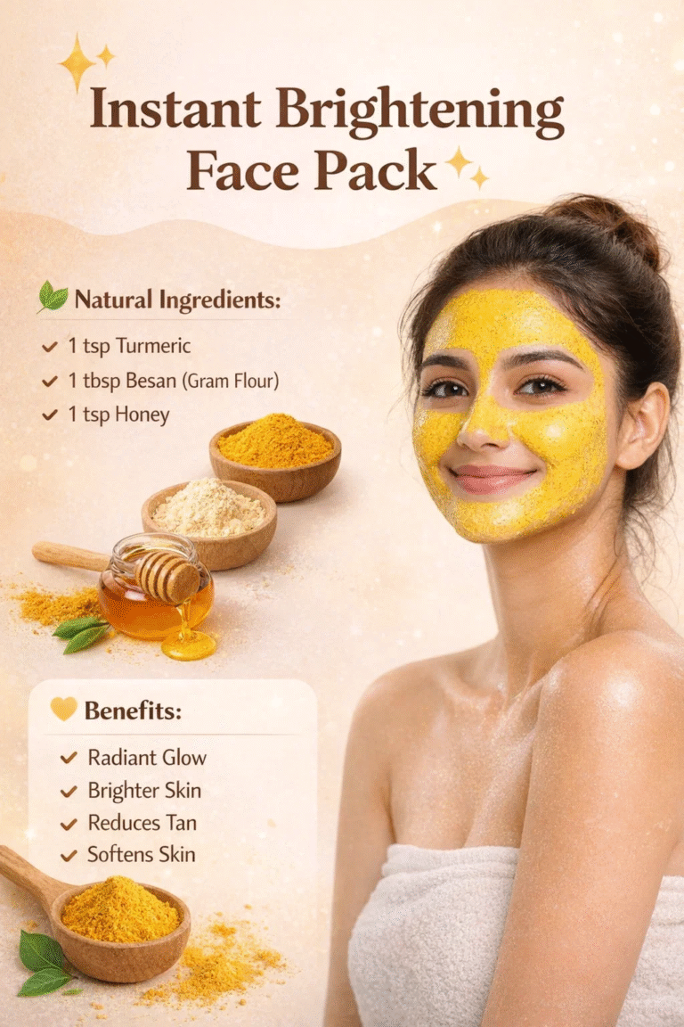 DIY Turmeric  Besan Face Pack for Instant Brightening  Natural Glow