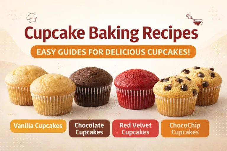 4 Easy Cupcake Recipes for Beginners  Vanilla, Chocolate, Red Velvet  ChocoChip Cupcakes