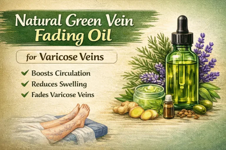 Natural Green Vein Fading Oil  Circulation Booster  DIY Homemade Varicose Vein Treatment