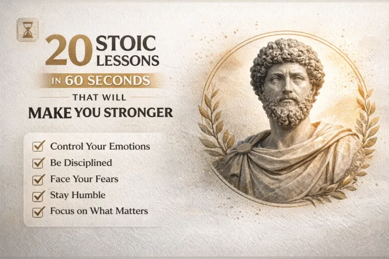 20 Stoic Lessons for Inner Strength  Self-Discipline  Wisdom for Personal Growth  Success