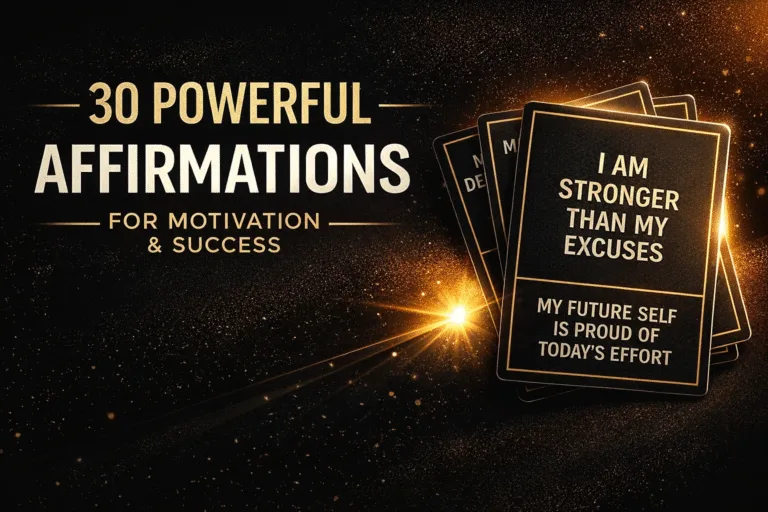 30 Daily Affirmation Cards for Motivation  Success  Positive Mindset Power Thoughts