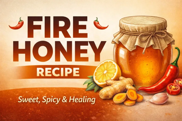 Fire Honey Recipe Natural Remedy for Immunity  Inflammation with Raw Honey  Turmeric
