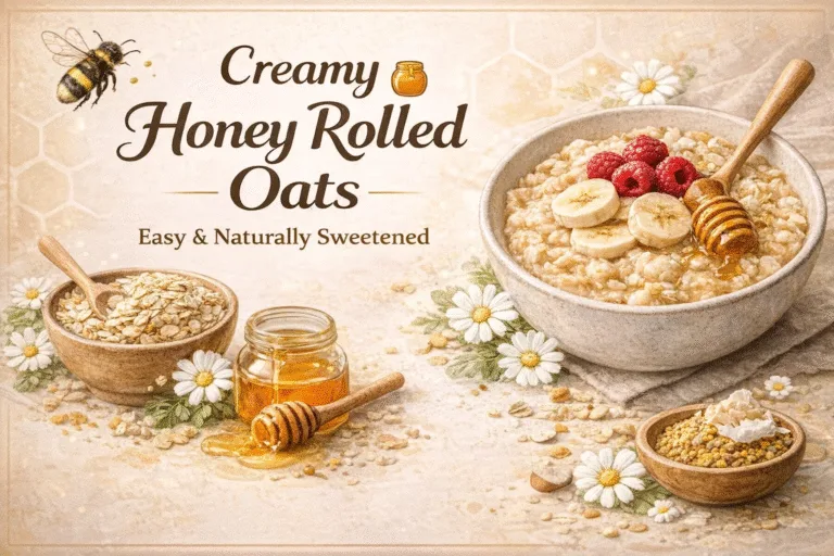 Honey Rolled Oats Recipe   Creamy  Healthy Morning Breakfast Ideas  Cozy Oatmeal Recipe