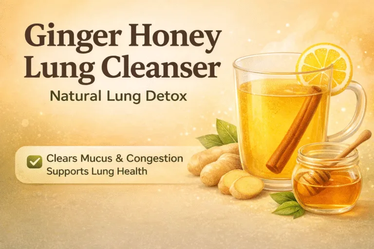 Ginger Honey Lung Cleanser Recipe  Natural Lung Detox  Herbal Tea for Congestion Relief