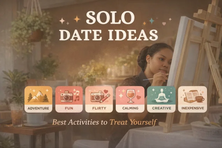 Solo Date Ideas for Women Aesthetic Self-Care Activities  Creative Solo Date Night Ideas