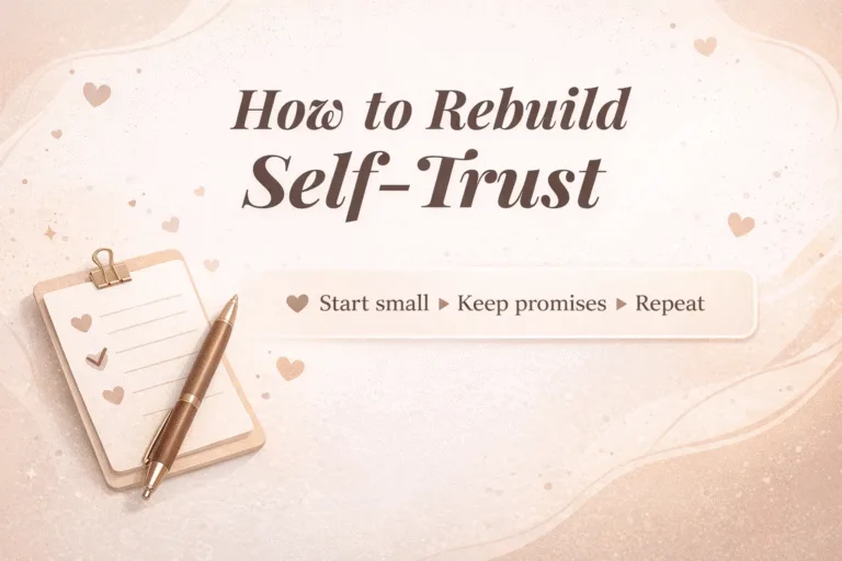 How to Build Self-Trust Again Small Steps to Rebuild Confidence and Stop Self-Judgment
