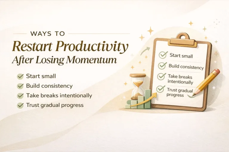 How to Reset Productivity  Rebuild Momentum 20 Small Habits to Get Back on Track