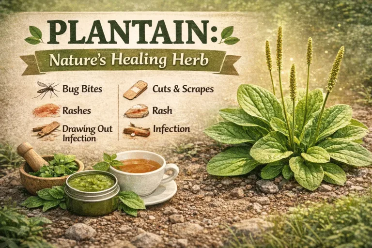 How to Use Broadleaf Plantain Natural Remedies for Bug Bites, Skin Care  Healing Salves