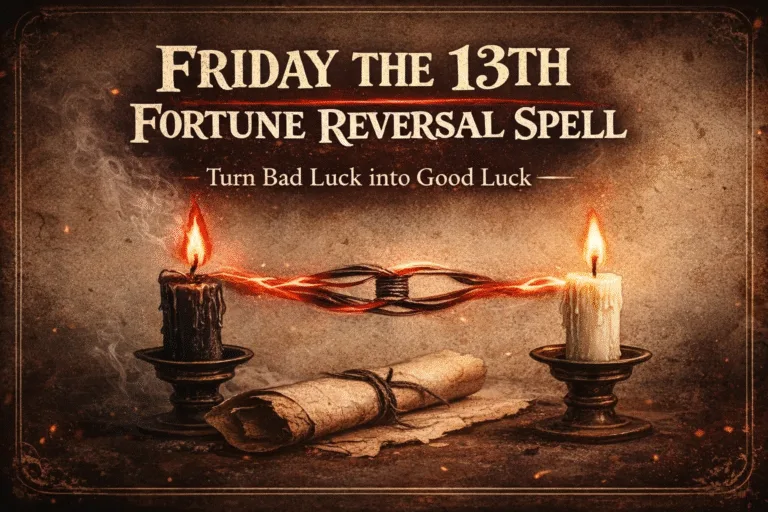 Friday the 13th Fortune Reversal Spell Beginner Witchcraft for Luck and Positive Energy