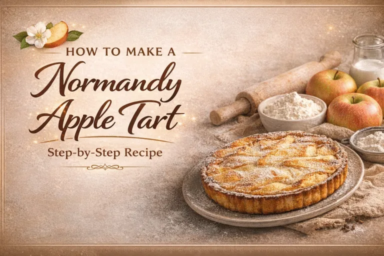 Authentic Normandy Apple Tart Recipe  French Apple Custard Tart with Pâte Brisée Base