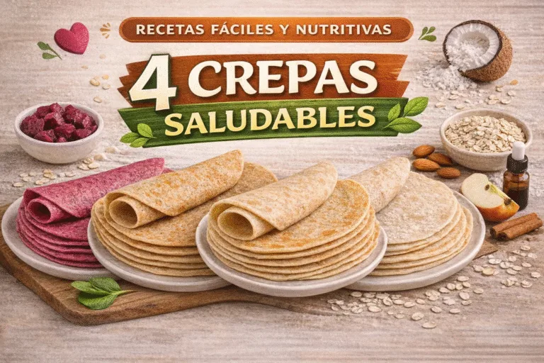 4 Recetas de Crepas Saludables Desayunos Fáciles, Rápidos y Nutritivos con Avena