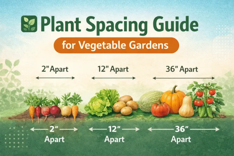 Vegetable Garden Spacing Guide How Far Apart to Plant Your Veggies Infographic